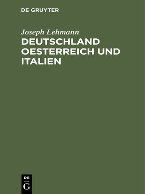 cover image of Deutschland Oesterreich und Italien